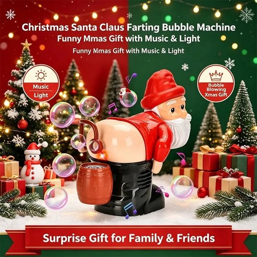 Funny santa farting bubble - santa,